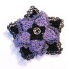 Brosche "Blume", schwarz & violett – Bild 2