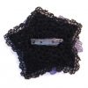 Brosche "Blume", schwarz & violett – Bild 3