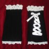 Gothic-Armstulpen, mit Spitze und Schleife – Bild 3