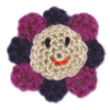 Anstecker "Blume TM", violett-pink